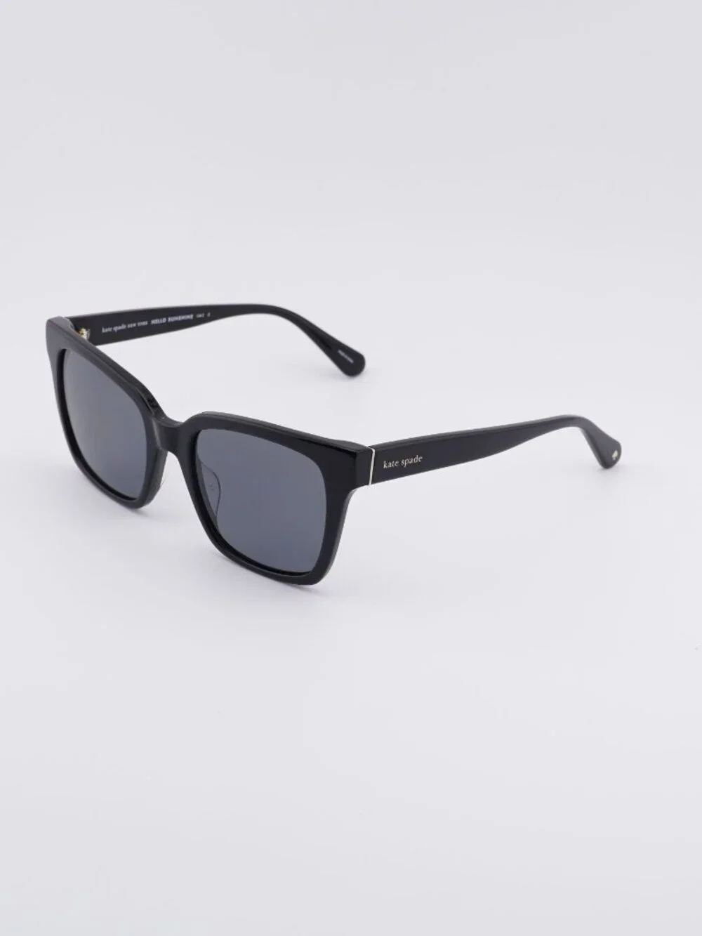 Kate Spade HARLOW/G/S 02M2 M9 Sunglasses Black Square Frame, Grey Polarized Lens